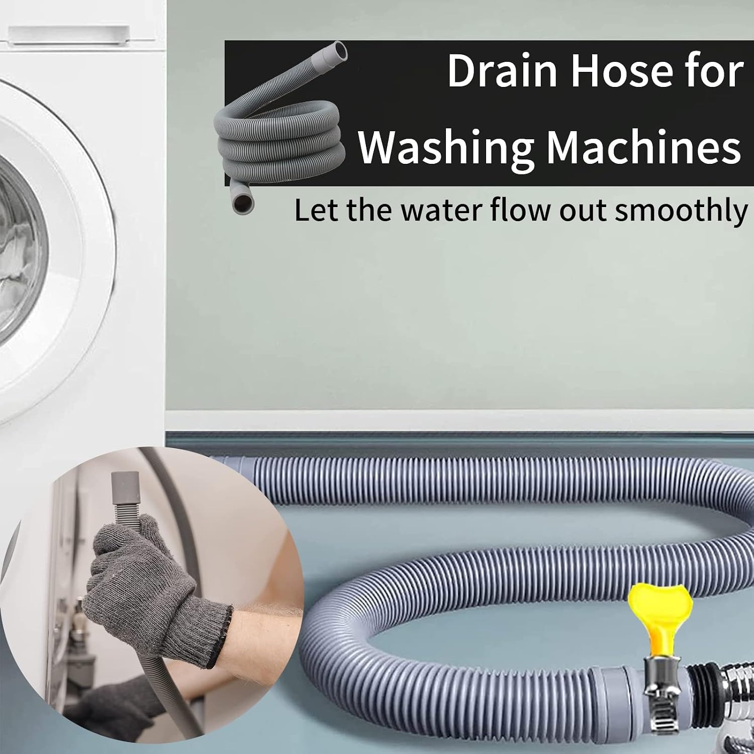 150cm Universal Drain Hose Extension Kit: image 5