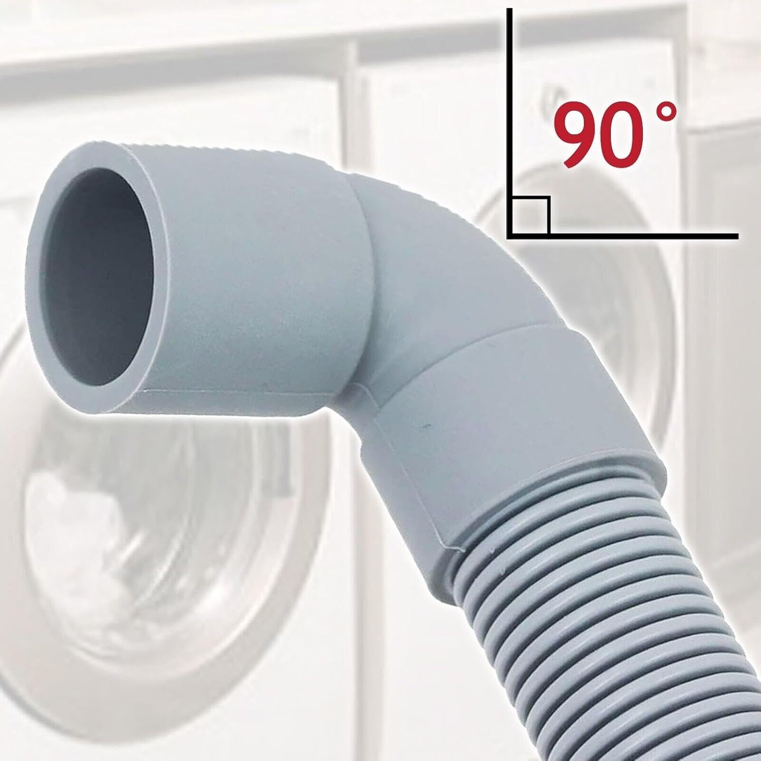 2.5m Universal Washing Machine Drain Hose with Right Angle End: image 4