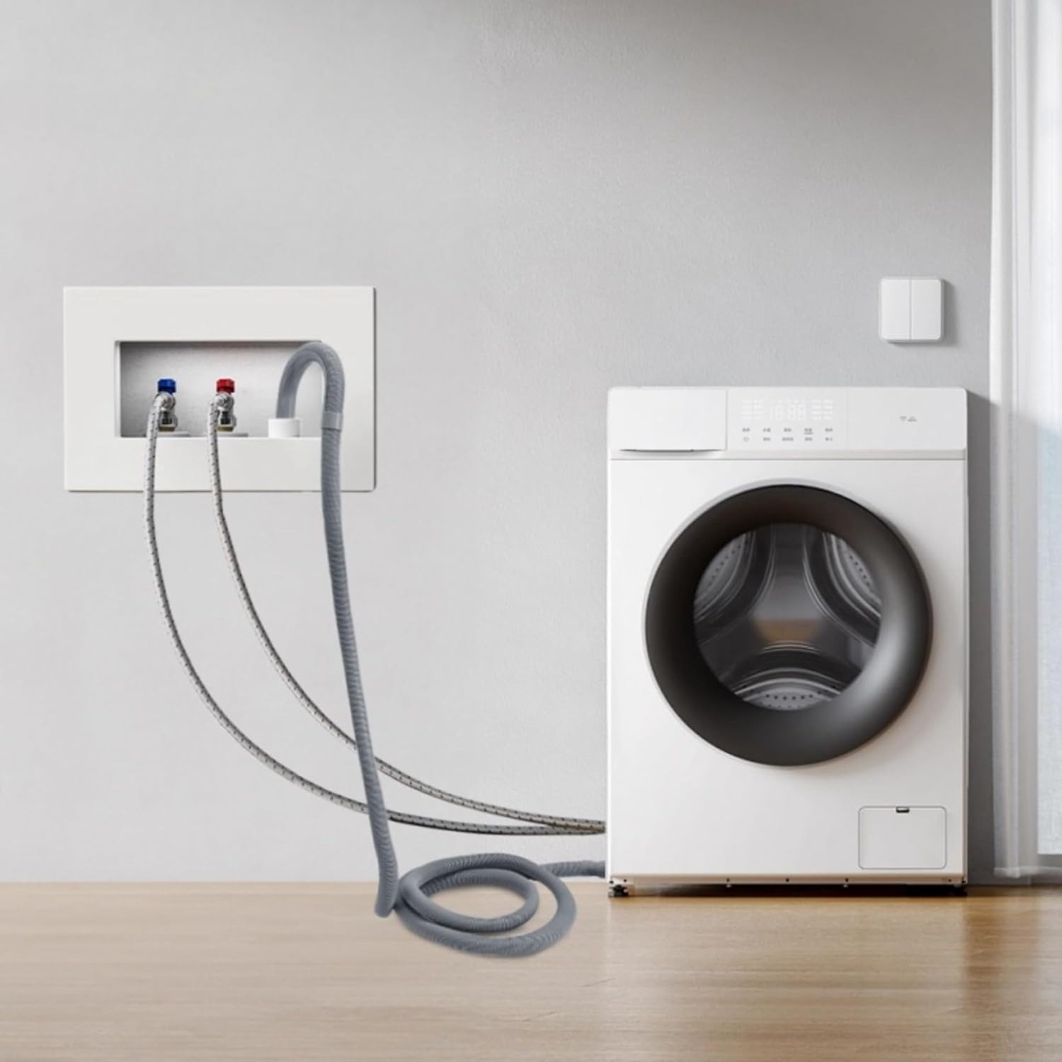 Washing Machine Drain Hose Kit 1.8m with Clamps and U-Hook: image 2
