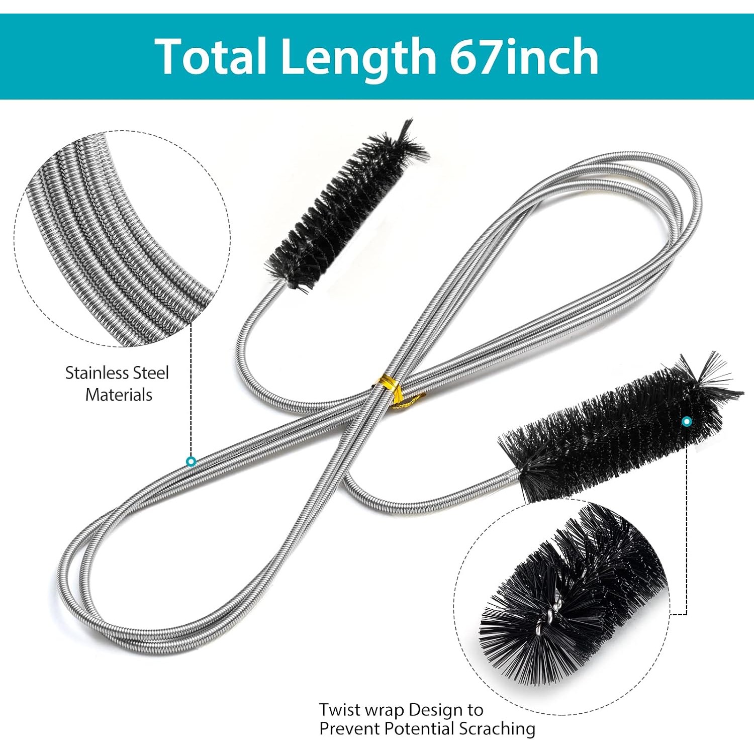 Double Ended Drain Brush 170cm: image 2