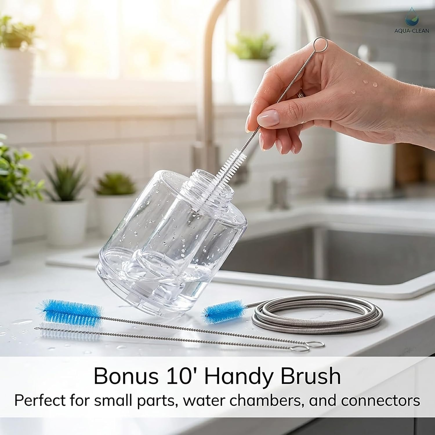 170cm Double-Ended Flexible Drain Brush Set with Two Straw Brushes: image 6