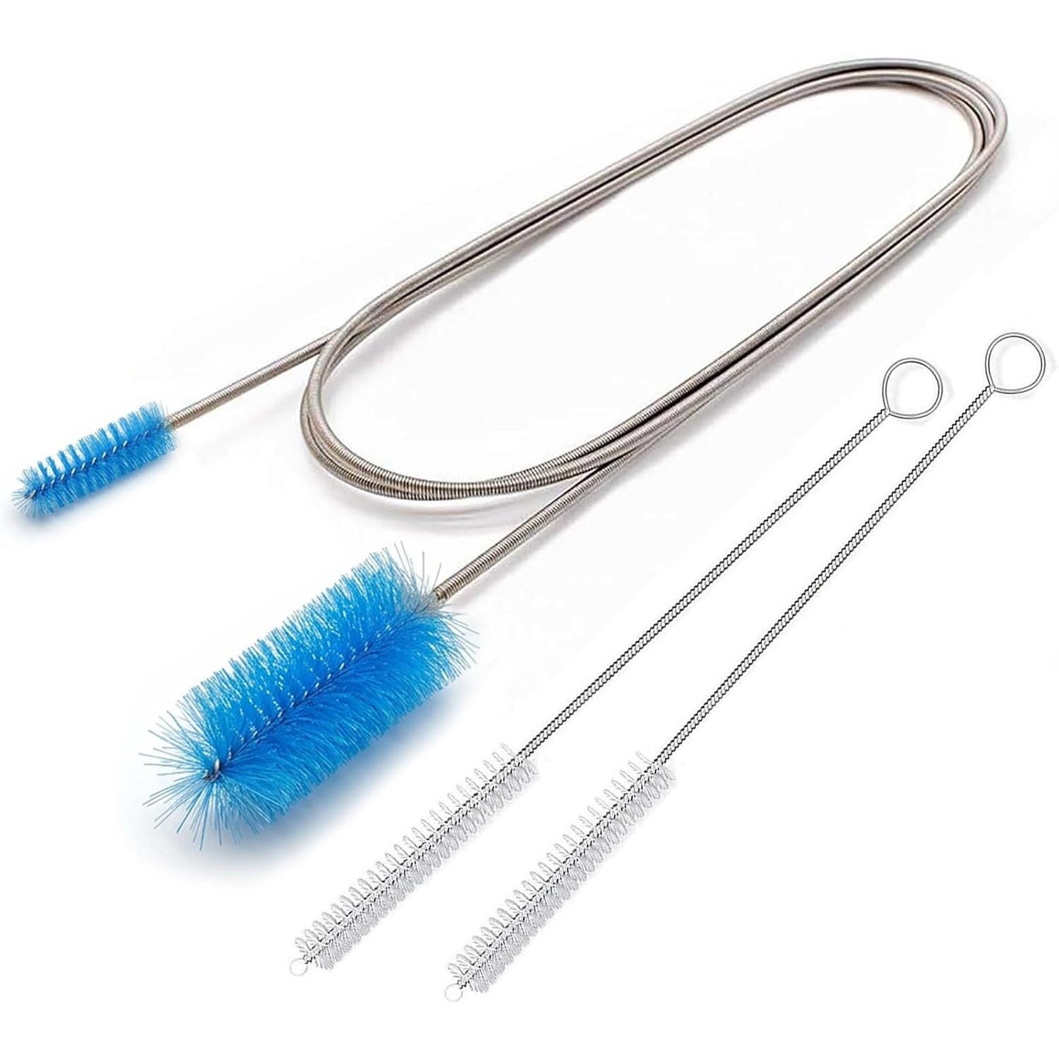 170cm Double-Ended Flexible Drain Brush Set with Two Straw Brushes