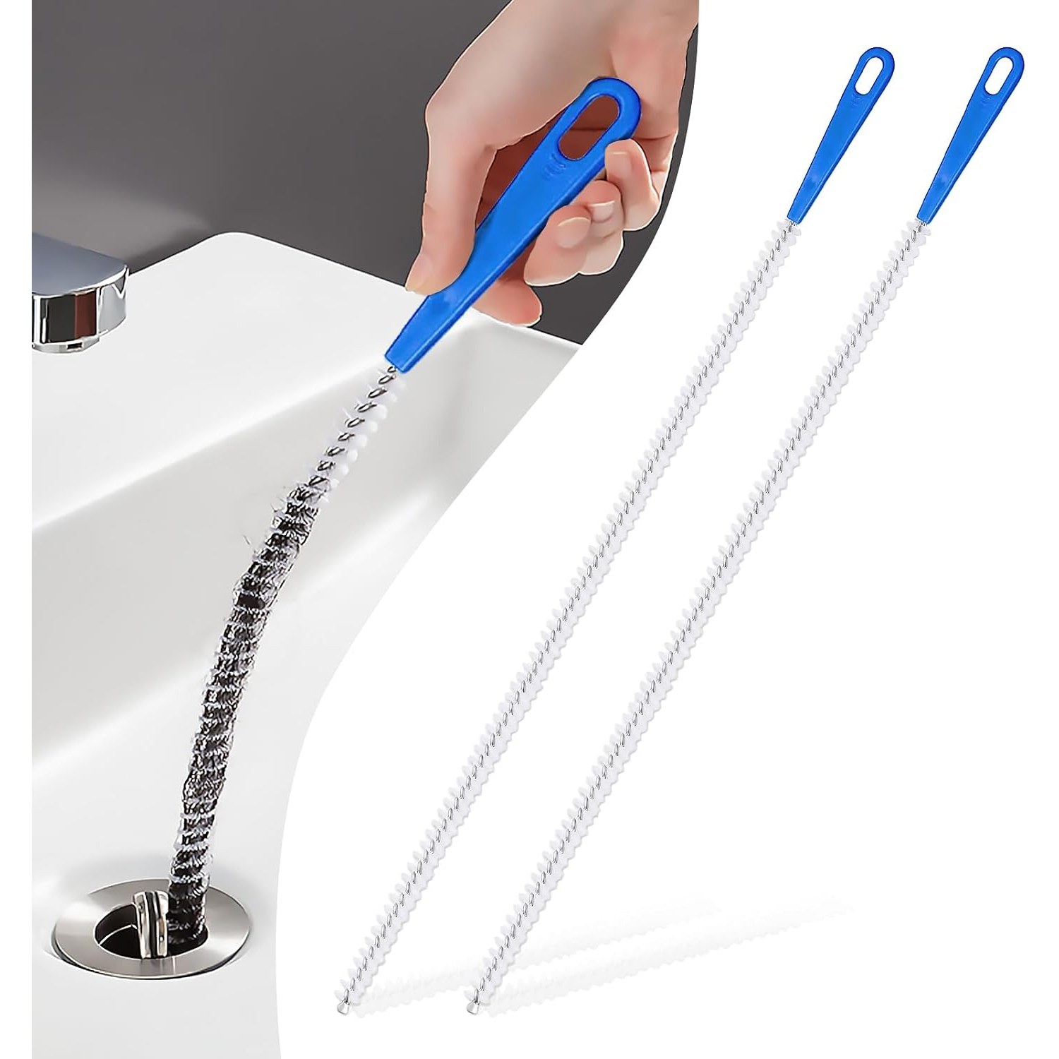 Sink Unblocker Brush 60cm (2 Pack)
