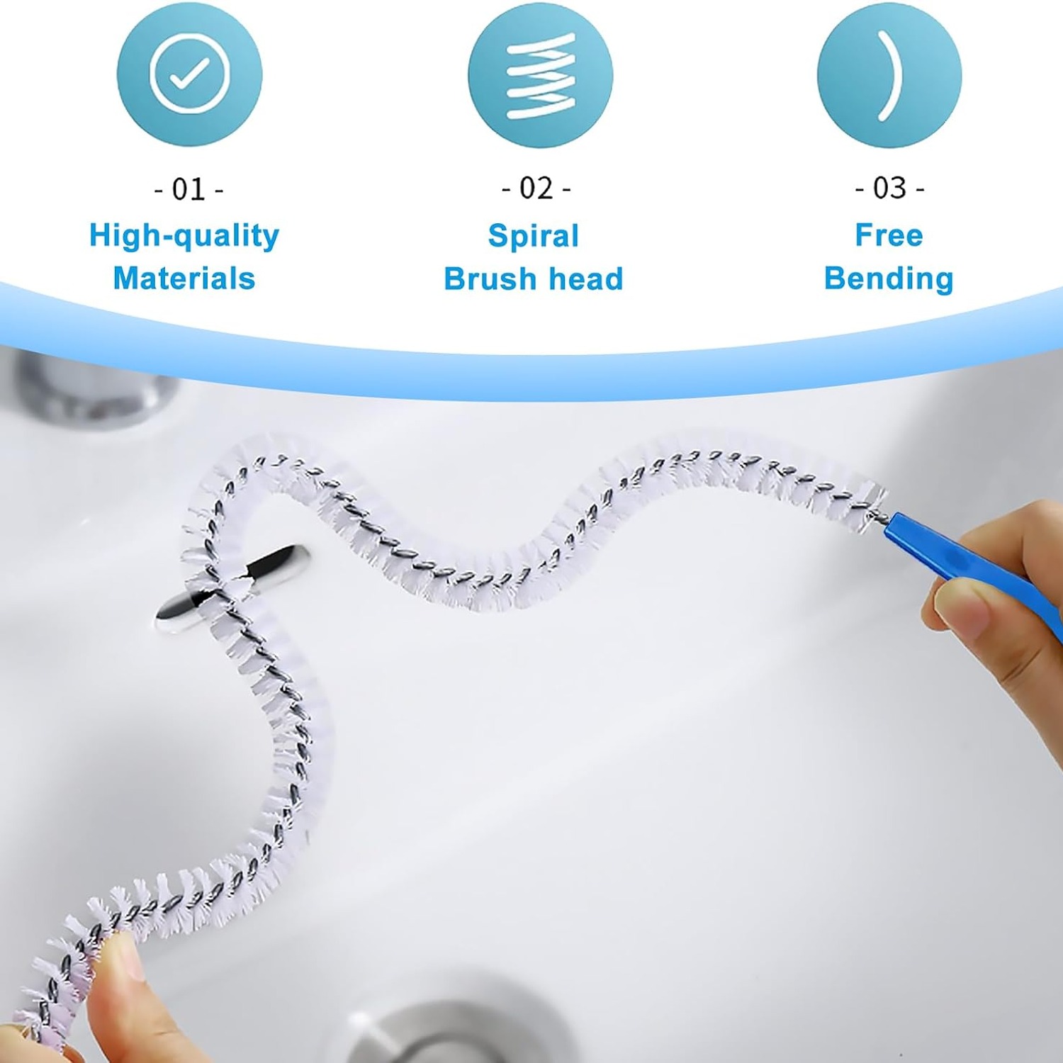 Sink Unblocker Brush 60cm (2 Pack): image 4