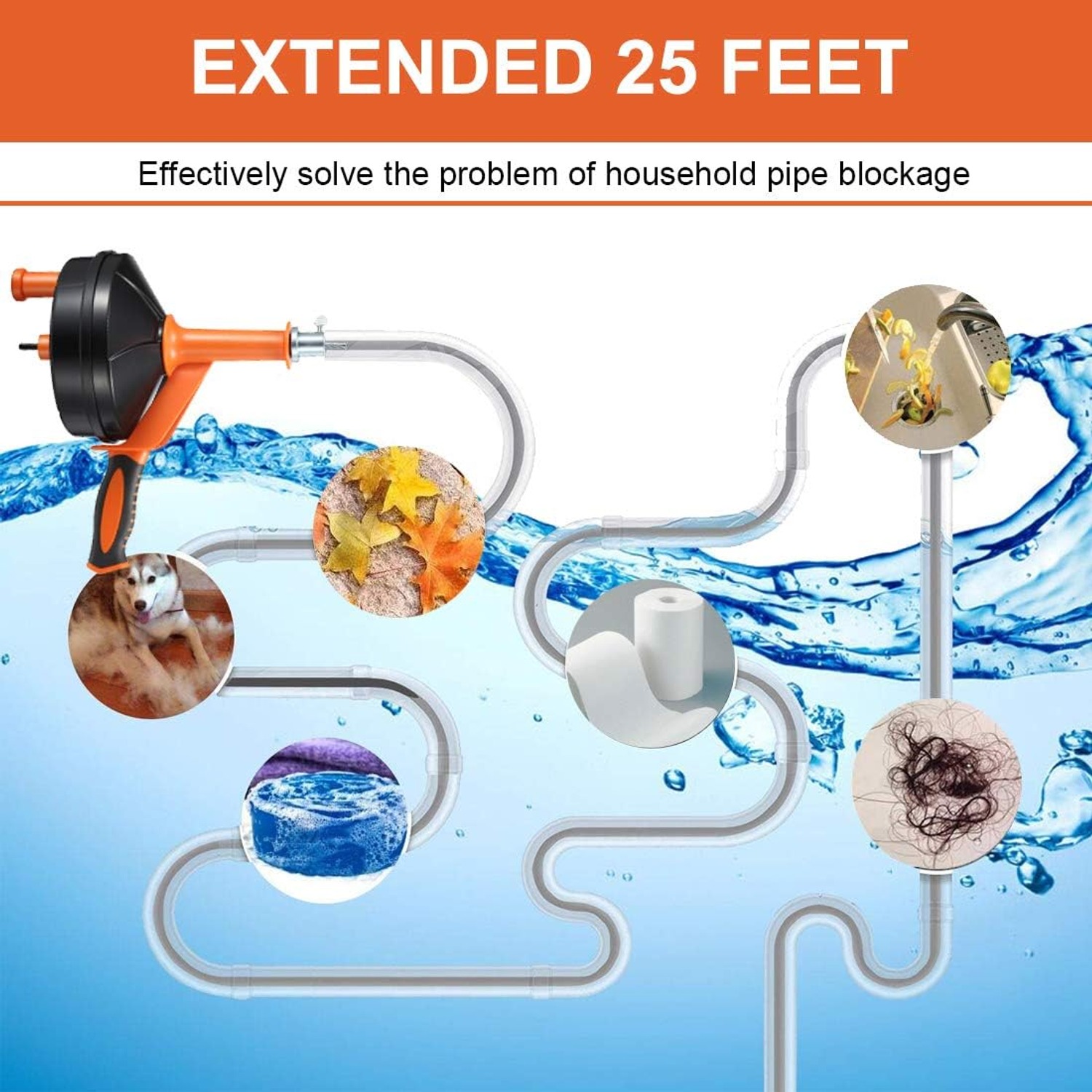 7.6m Drain Auger with Drill Adapter: image 8