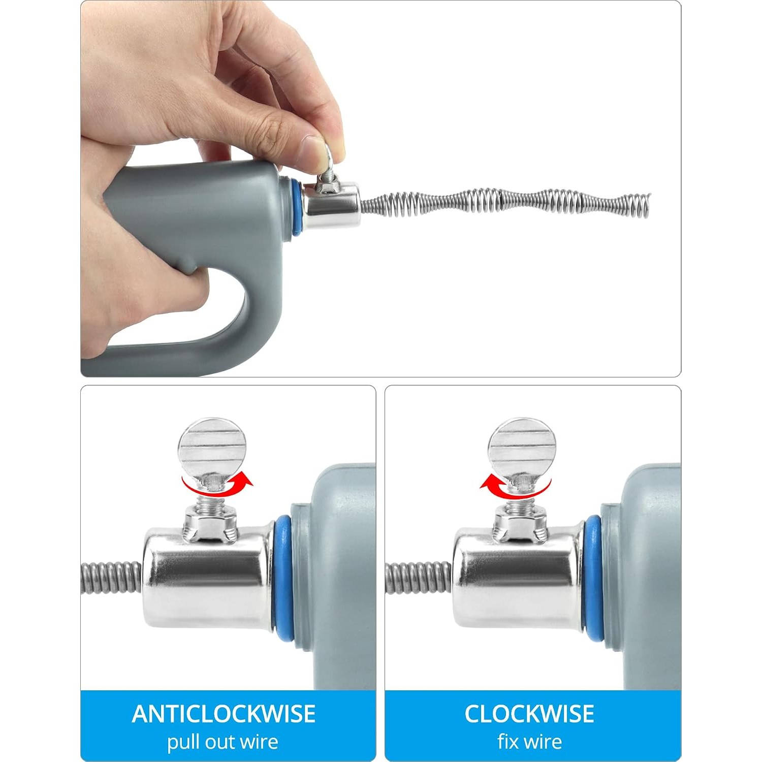 10m Manual Drain Auger with Hand Crank: image 4