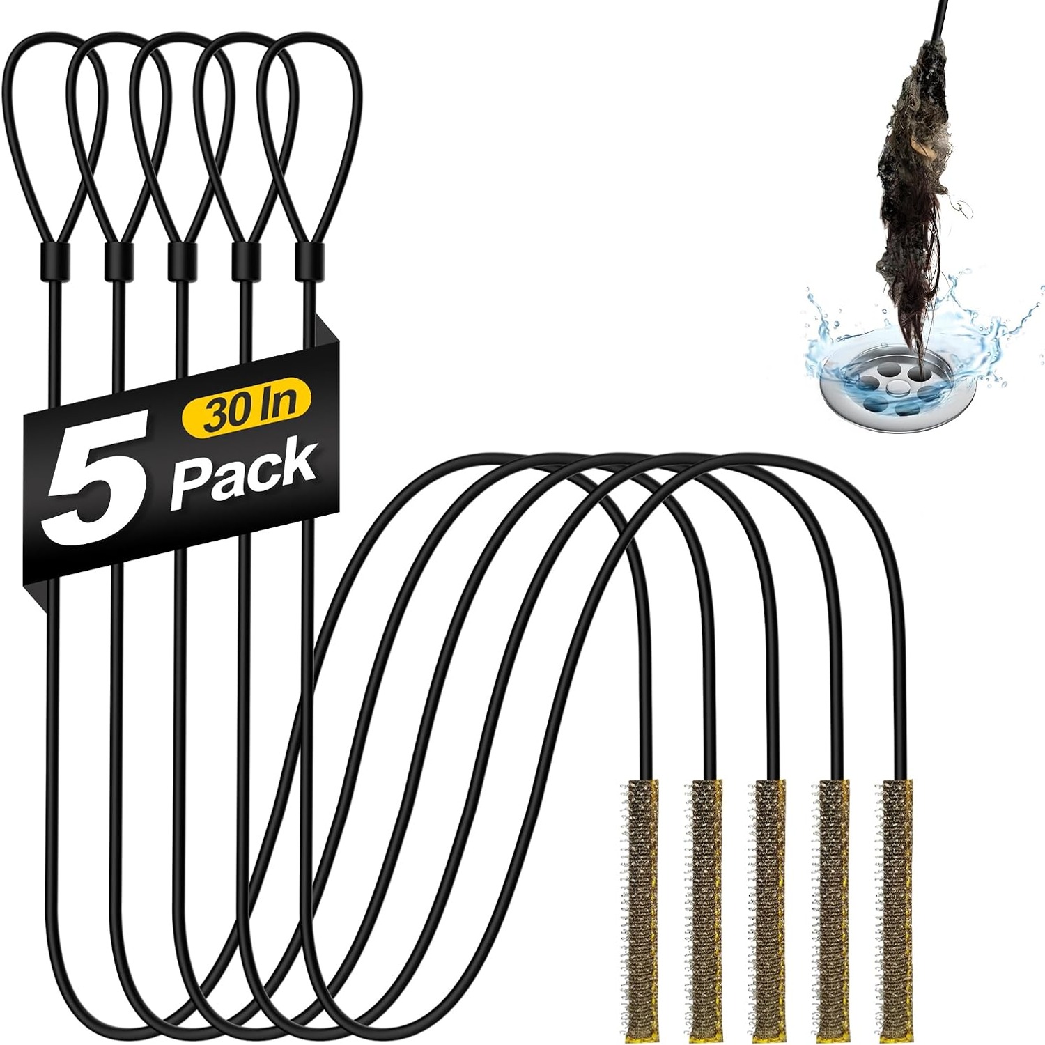 76cm Nylon Coated Metal Drain Snake