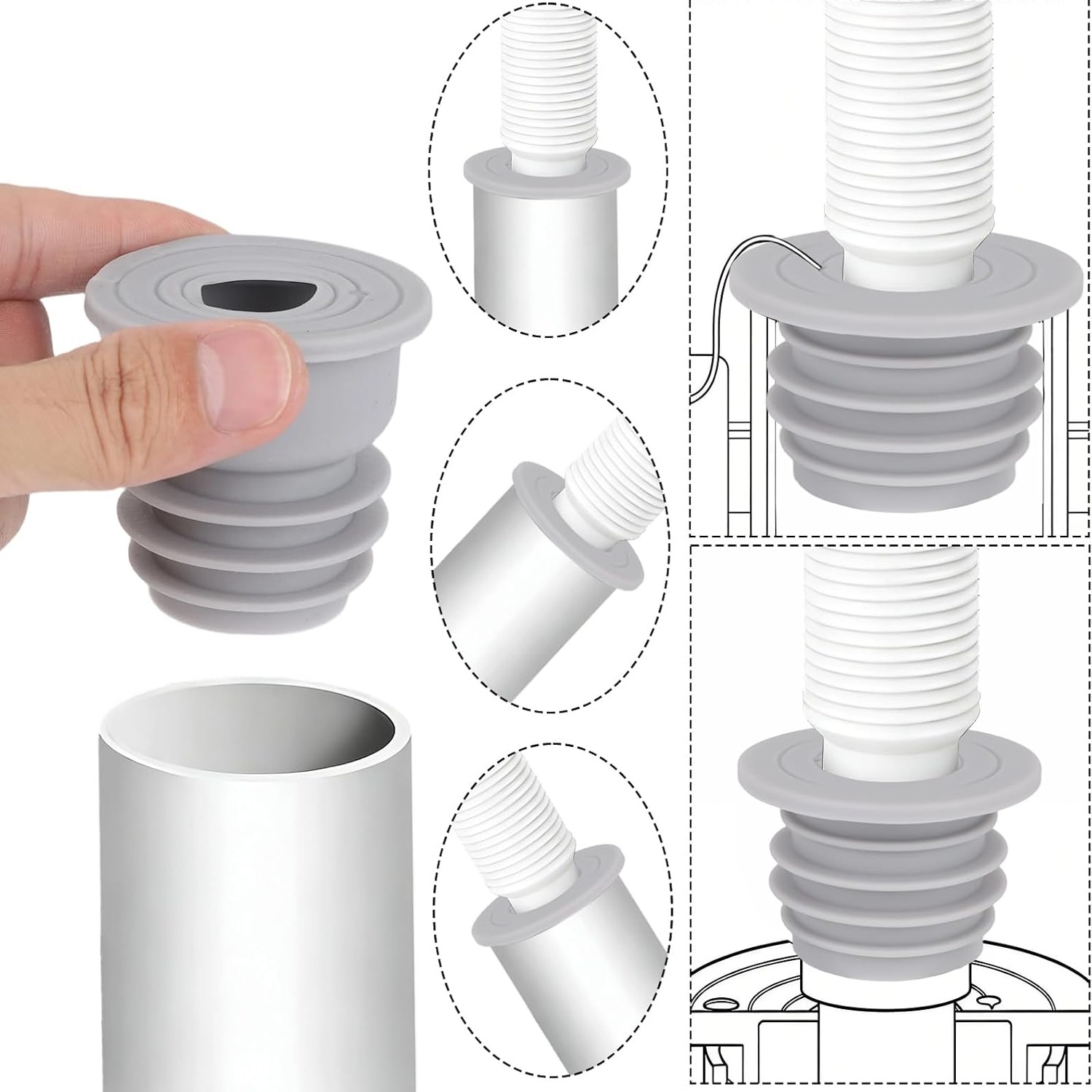 Washing Machine Drain Seal 3 Pack: image 5
