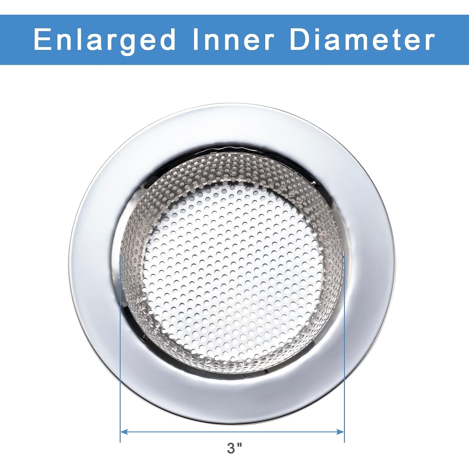 Double Layer Stainless Steel Sink Strainer 2 Pack: image 5