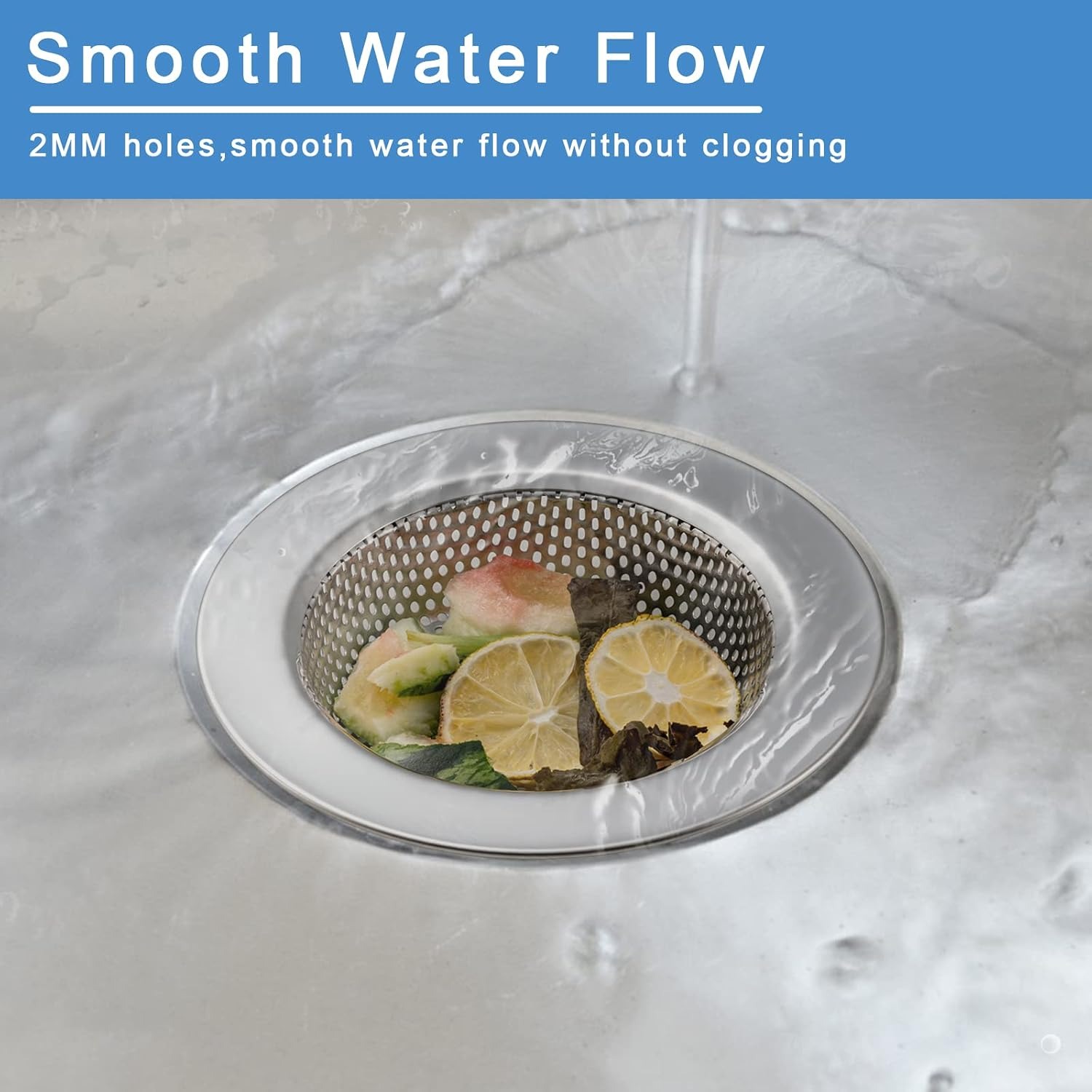 Double Layer Stainless Steel Sink Strainer 2 Pack: image 6