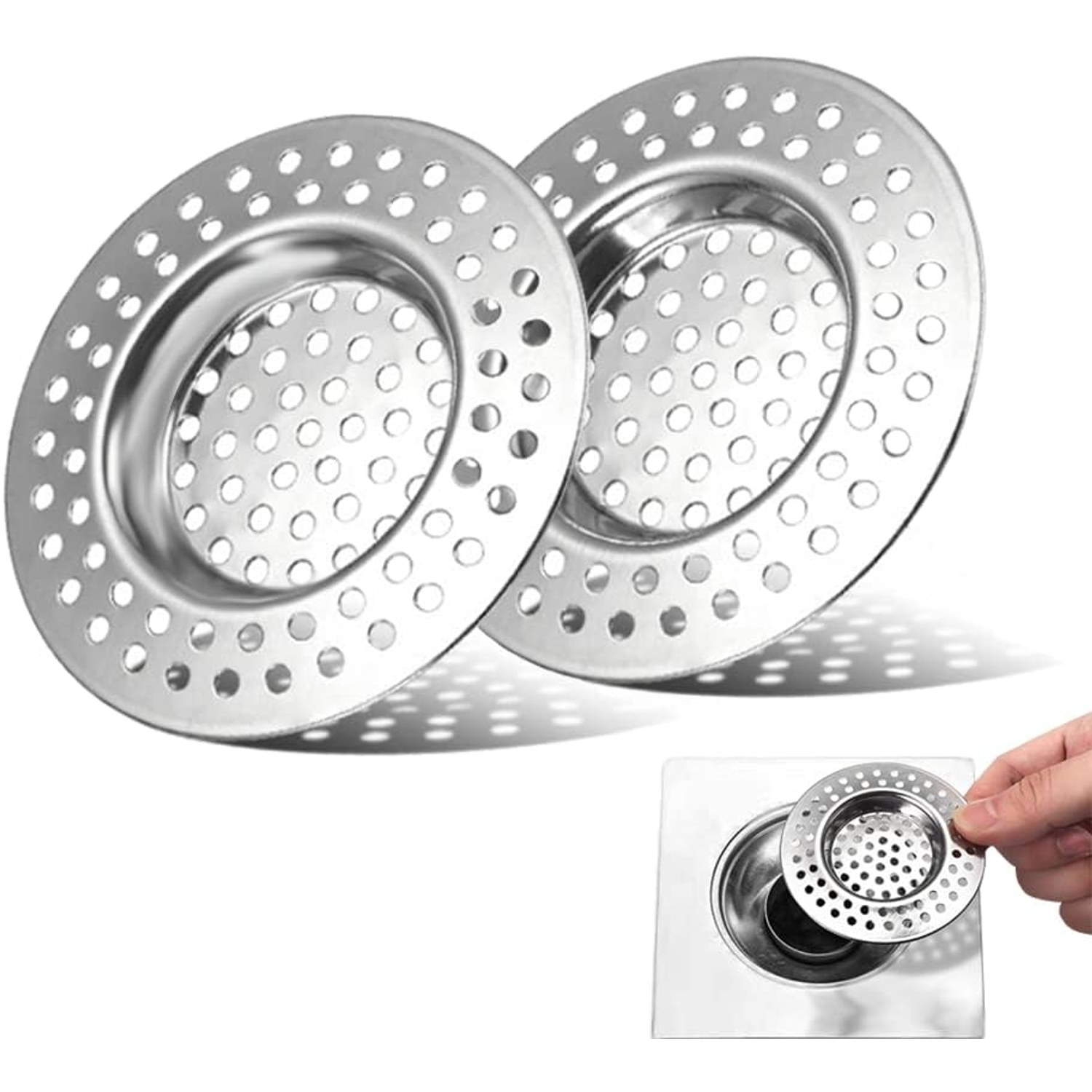 Mesh Sink Strainer 75mm 2 Pack