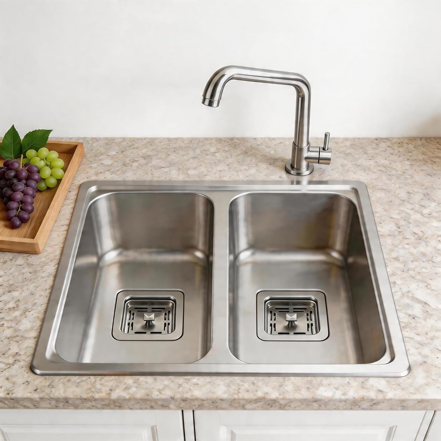 Square Sink Strainer 78 x 42mm Stainless Steel Drain Filter: image 2