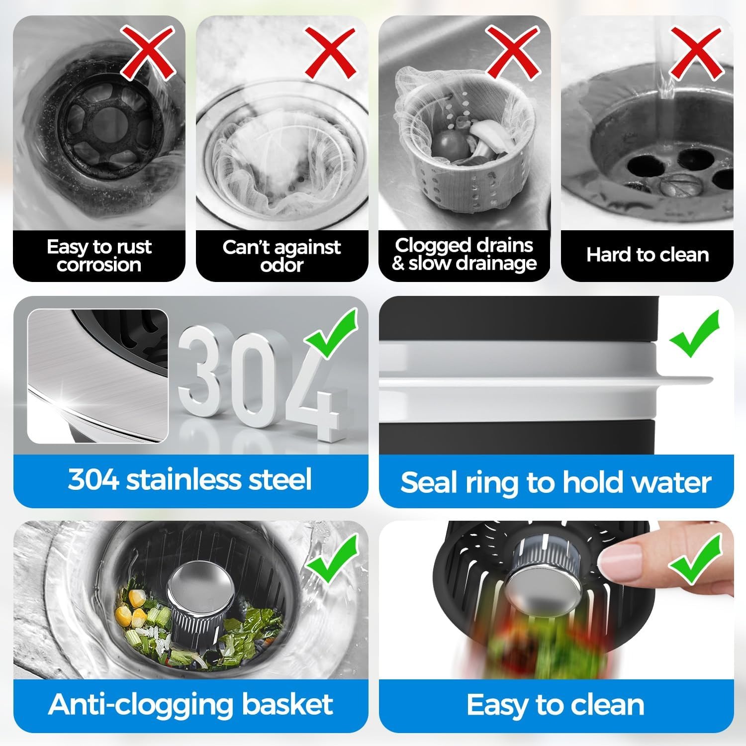 Three in One Kitchen Sink Strainer Stopper: image 7