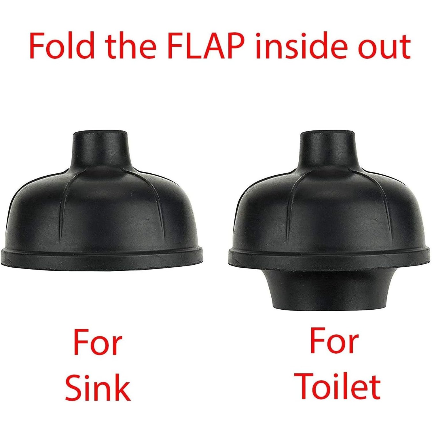 Flange Toilet Plunger with Wooden Handle: image 2