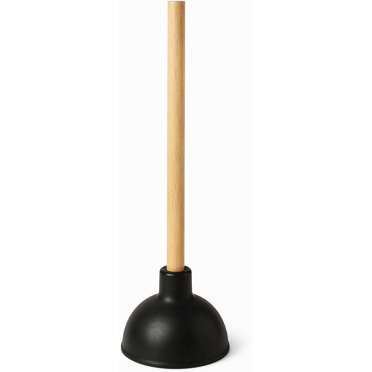 Flange Toilet Plunger with Wooden Handle