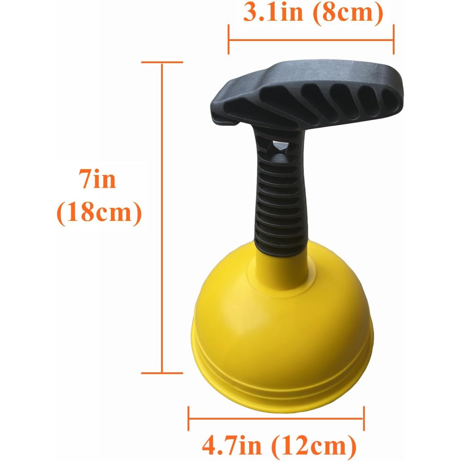 Mini Sink Plunger with Short Non-Slip Handle: image 2