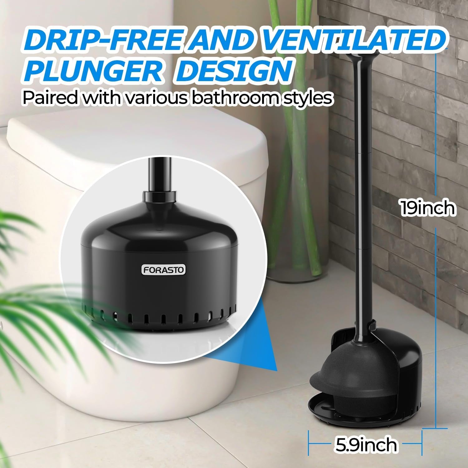 Toilet Plunger with Holder: image 5