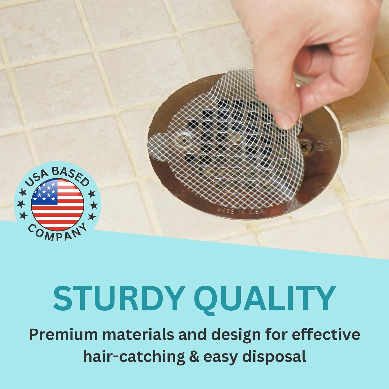 Disposable Shower Drain Hair Catcher, 25 Pack: image 2