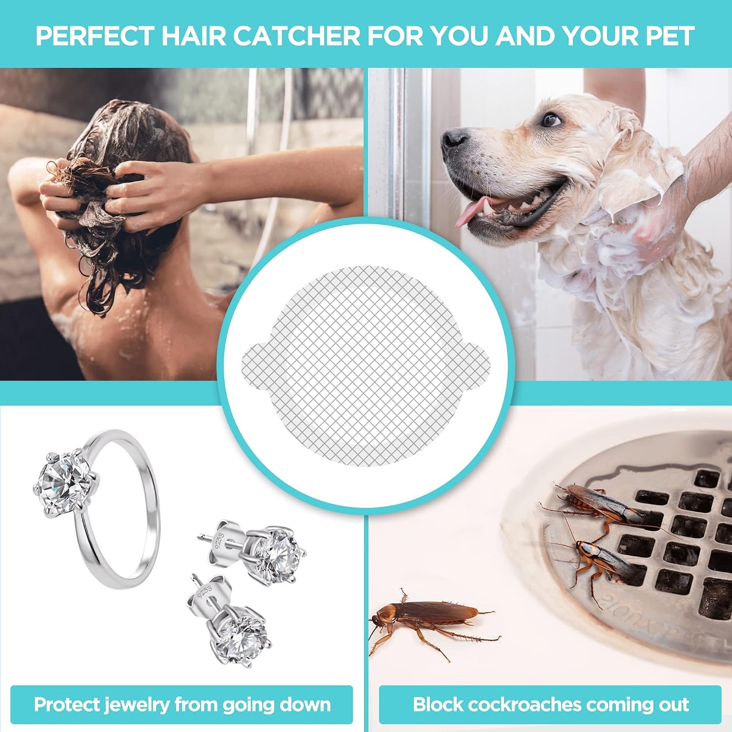Disposable Shower Drain Hair Catcher, 25 Pack: image 3