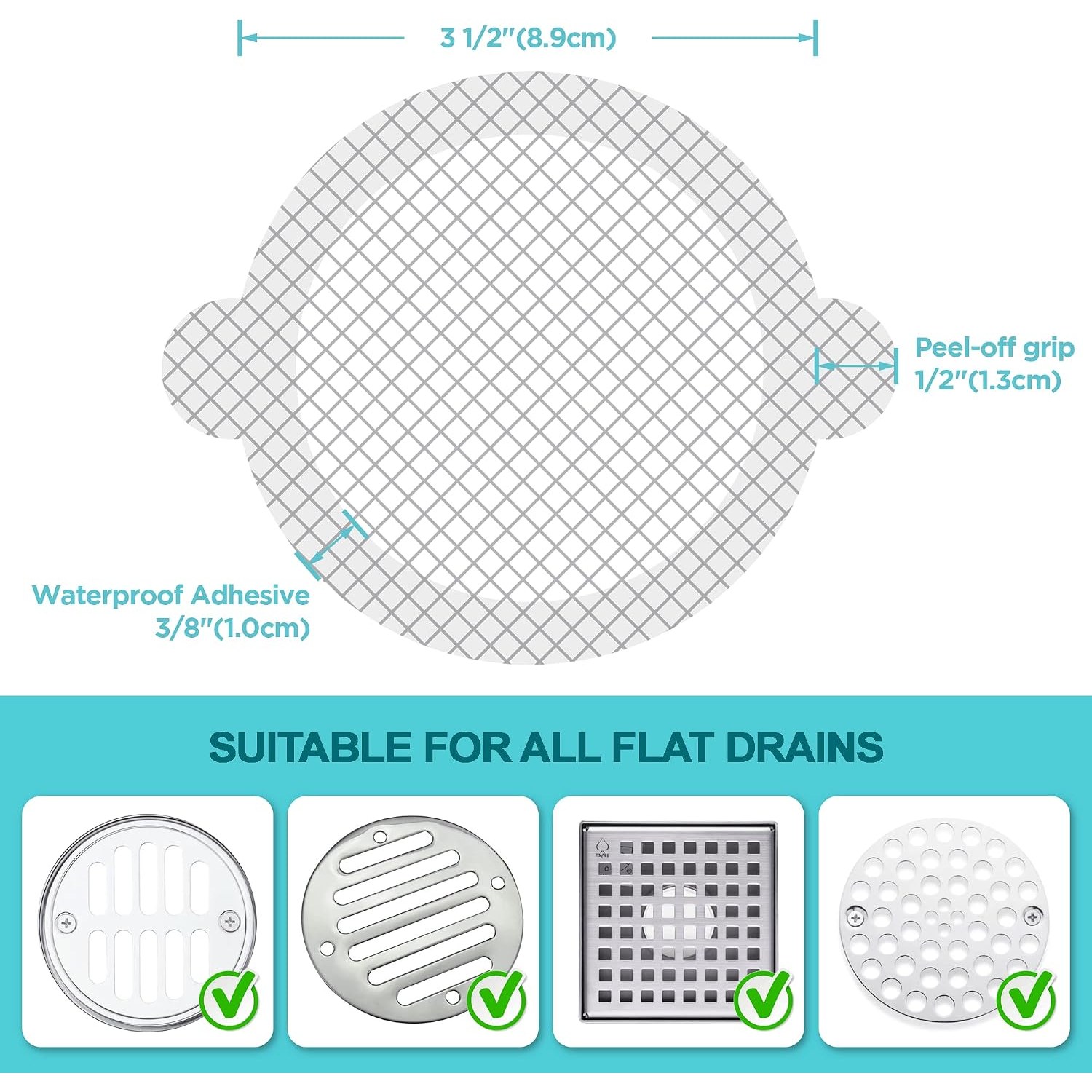 Disposable Shower Drain Hair Catcher, 25 Pack: image 7