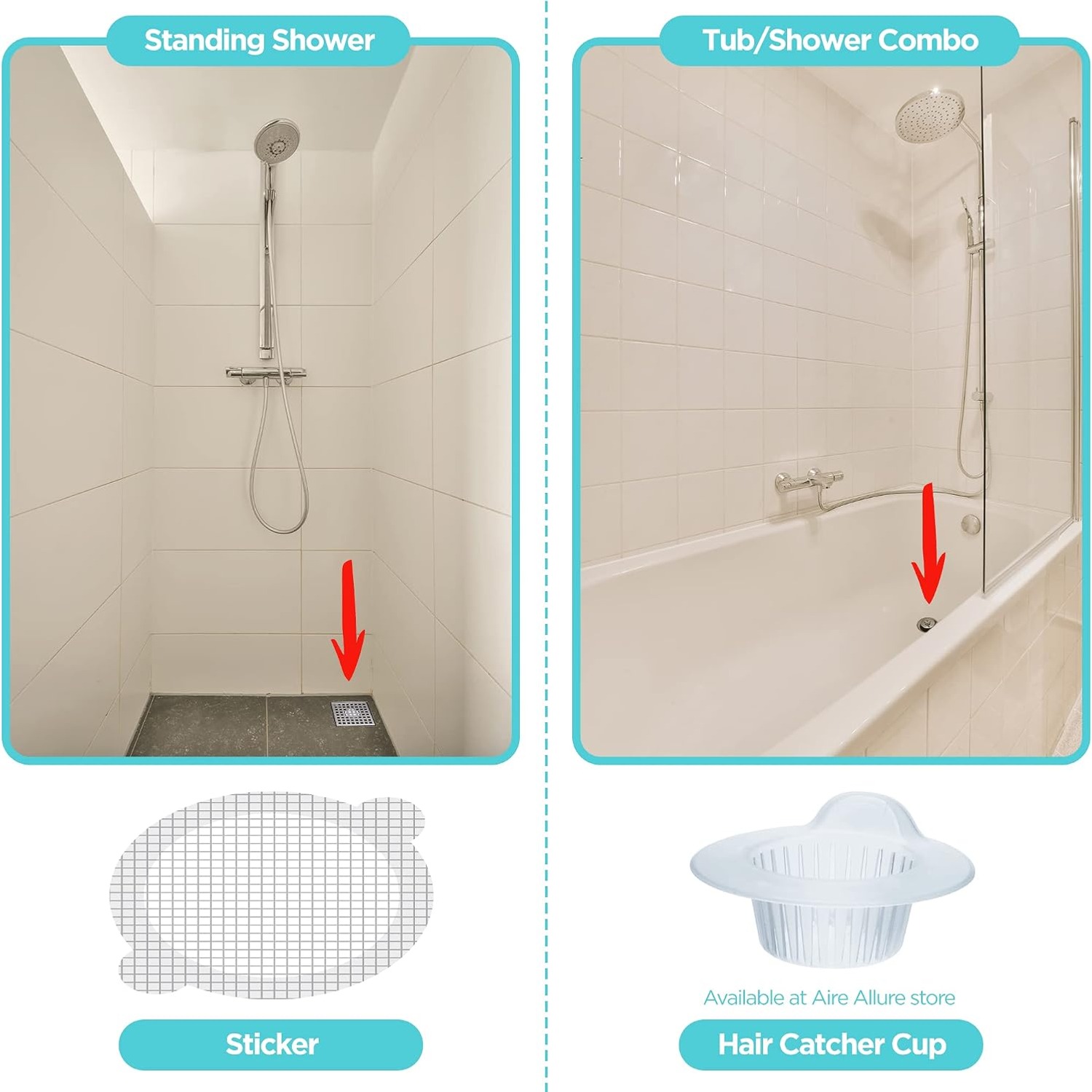 Disposable Shower Drain Hair Catcher, 25 Pack: image 9