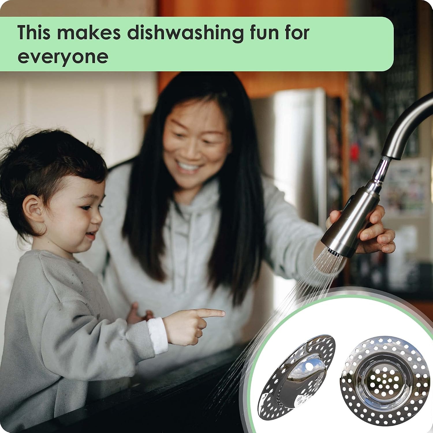 Heavy Drain Strainer 2 Pack Stainless Steel Hair Catcher: image 5