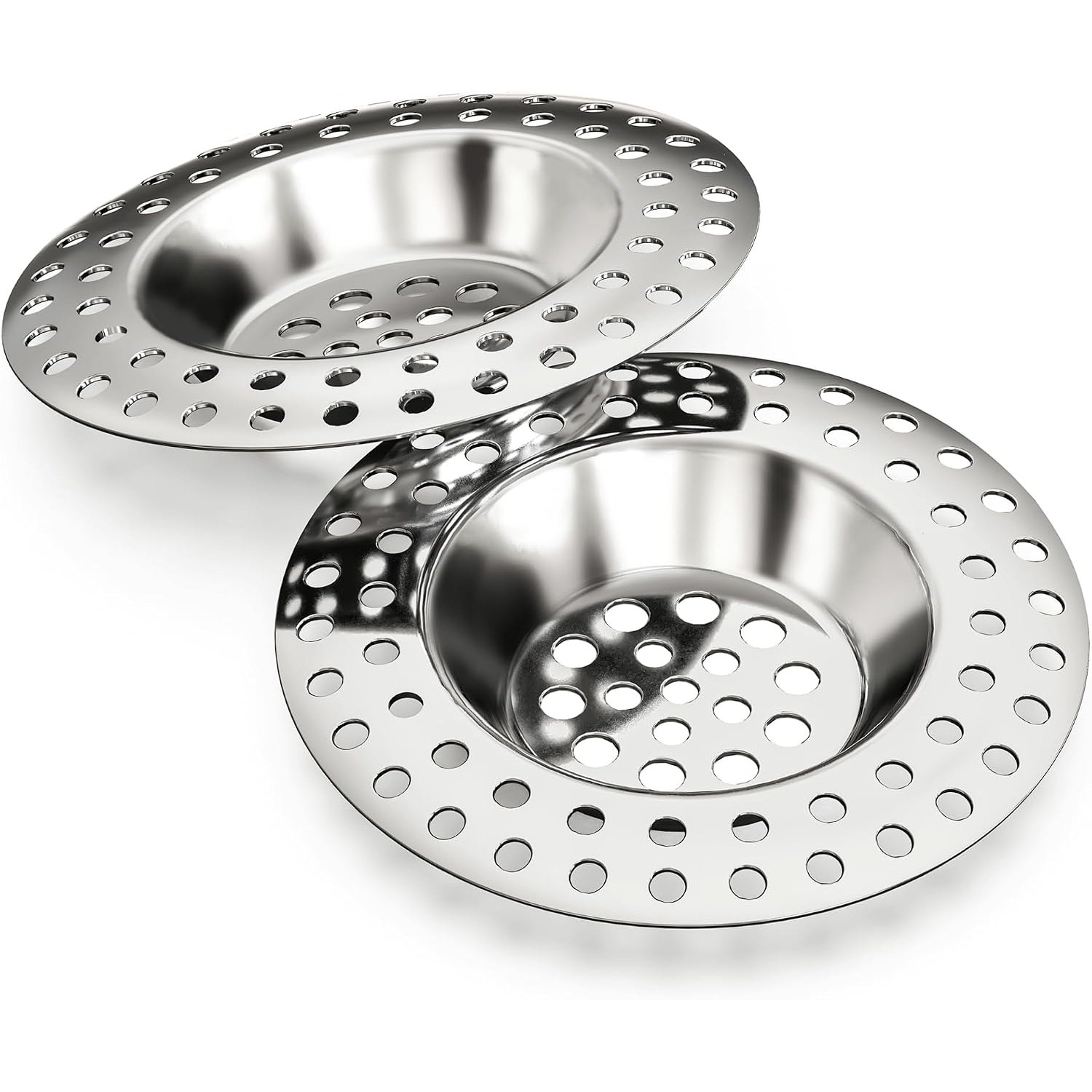 Heavy Drain Strainer 2 Pack Stainless Steel Hair Catcher