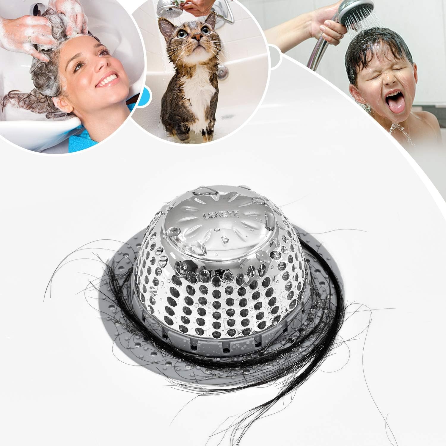 Pop Up Bath Drain Hair Catcher: image 7