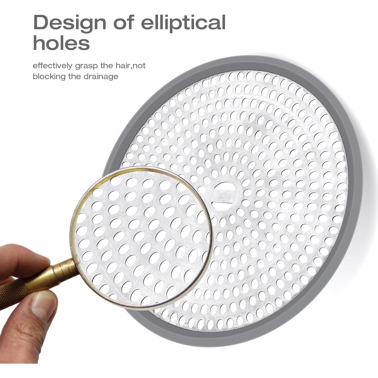 Stainless Steel and Silicone Shower Hair Catcher: image 5