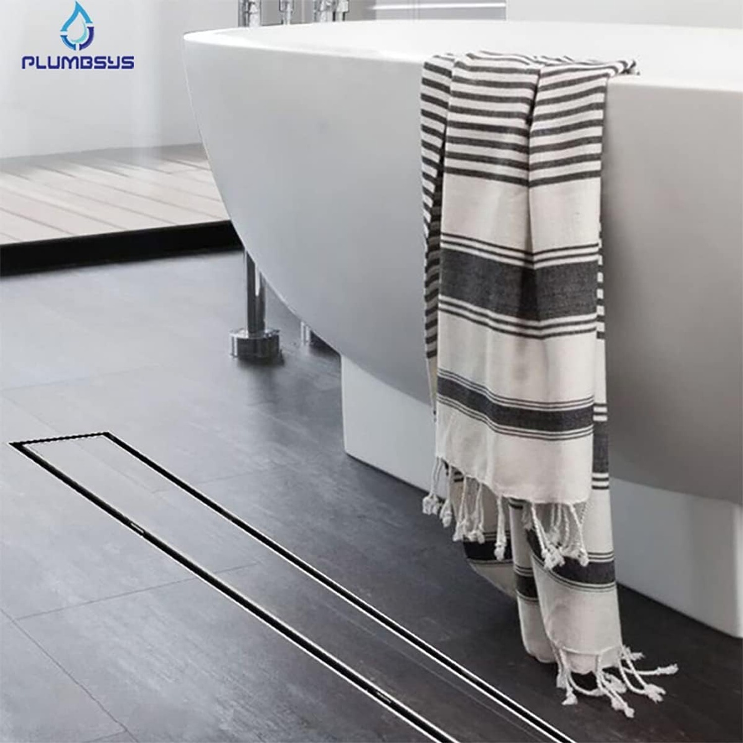 Two Sided Linear Shower Drain 50cm: image 4