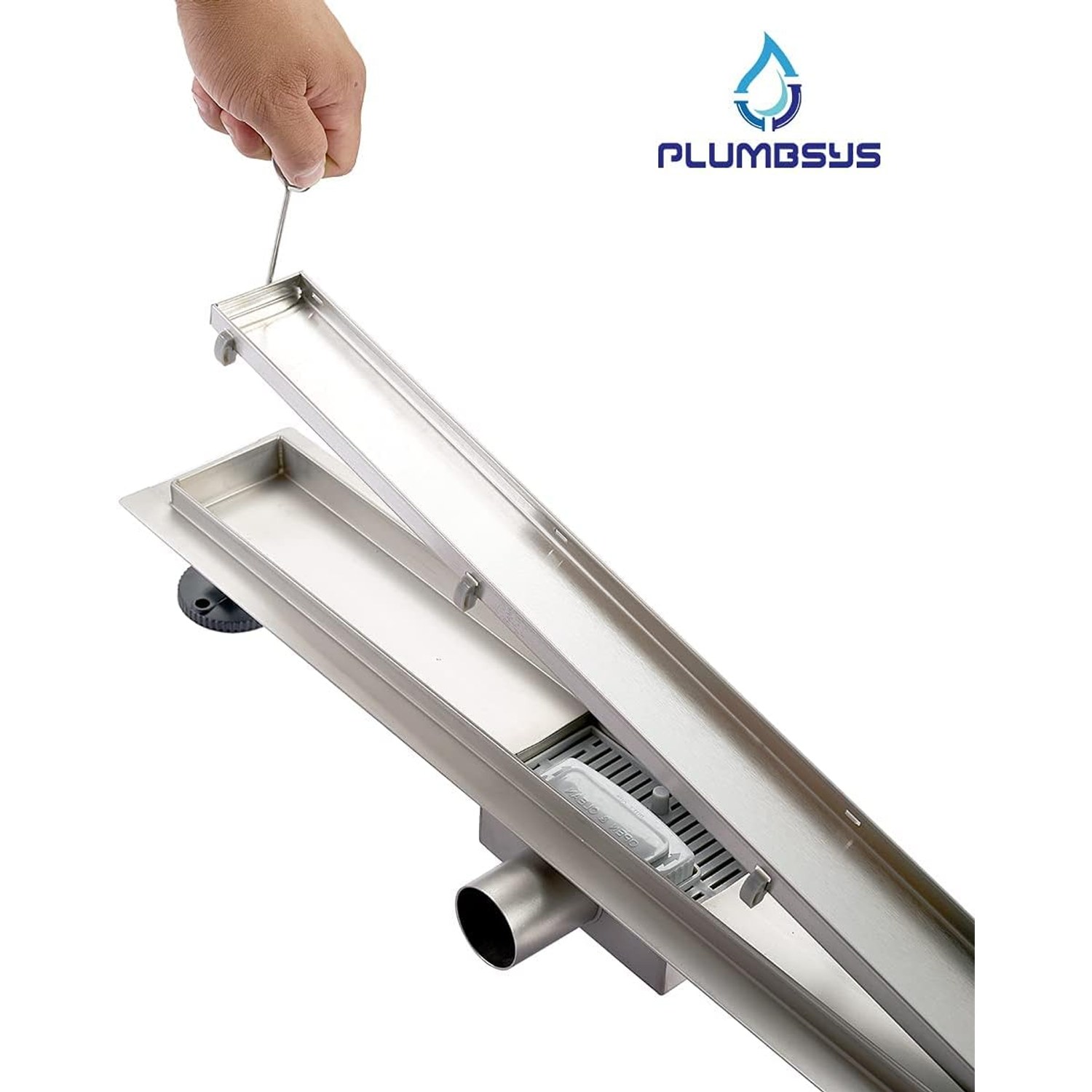 Two Sided Linear Shower Drain 50cm: image 5