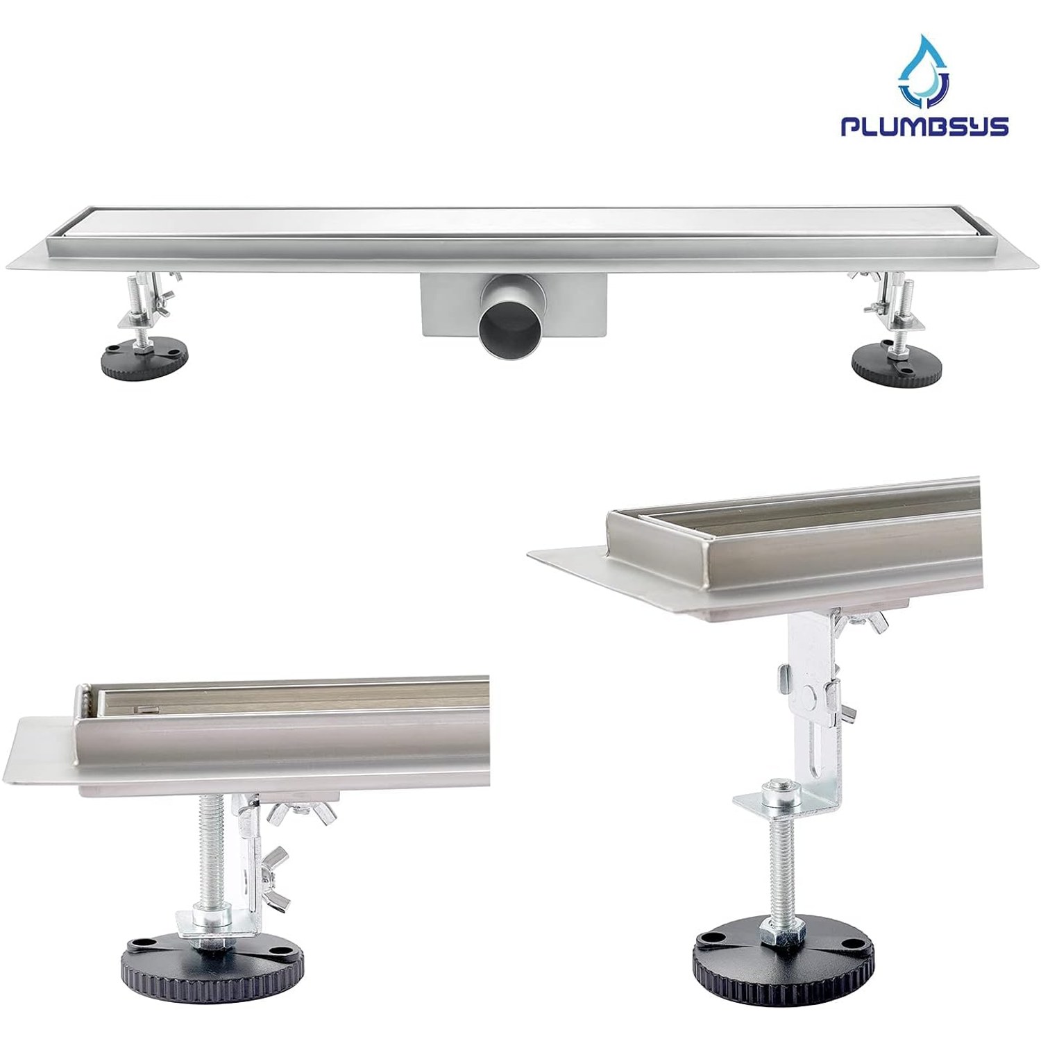 Two Sided Linear Shower Drain 50cm: image 9