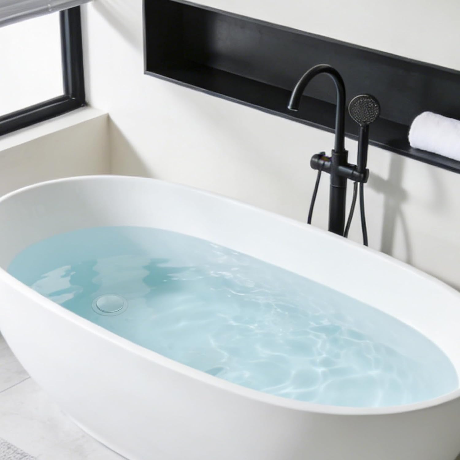 Pop Up Bath Plug with Hair Basket: image 8