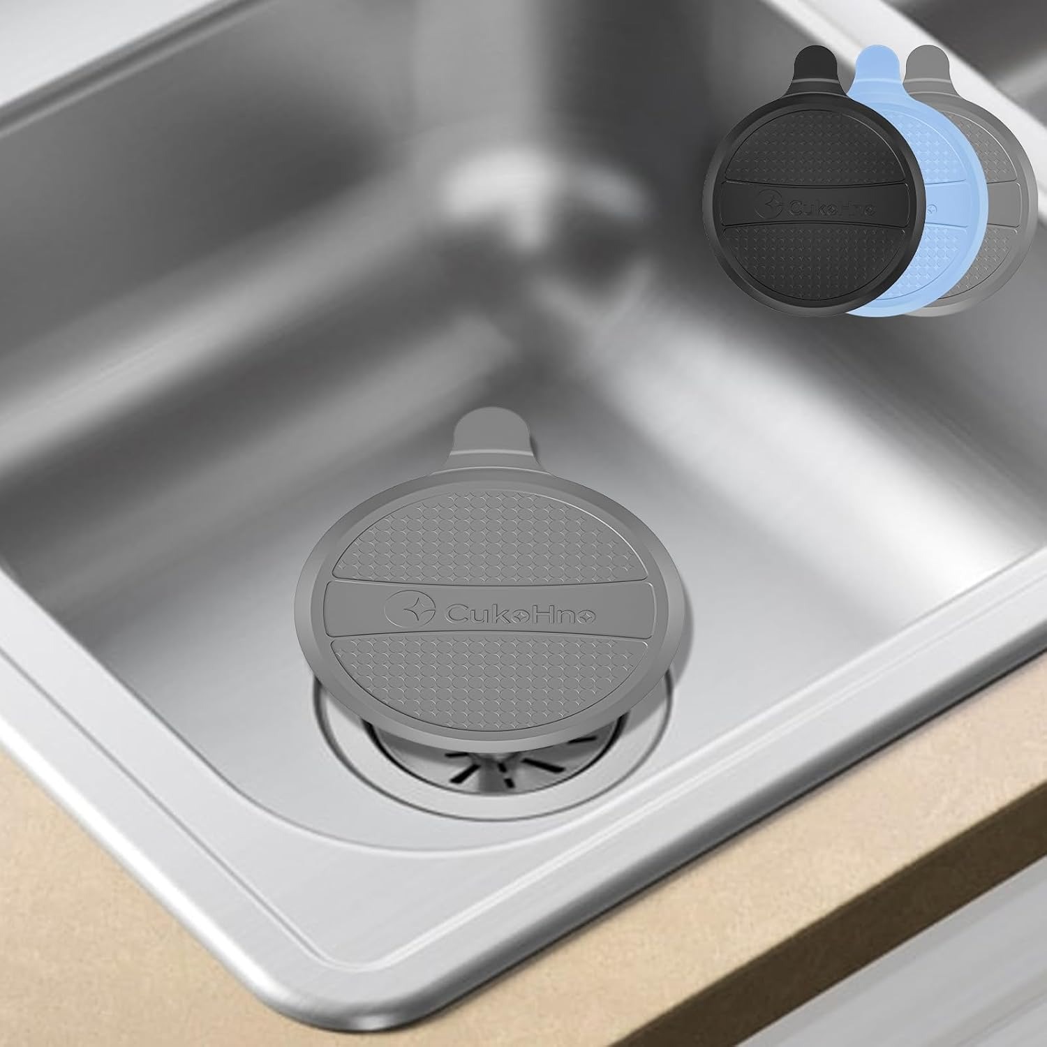 Silicone Bath Drain Stopper 2 Pack: image 2